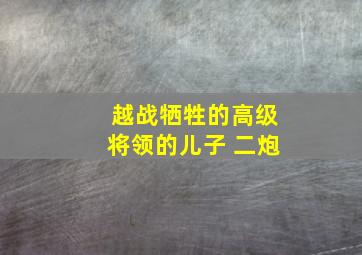 越战牺牲的高级将领的儿子 二炮